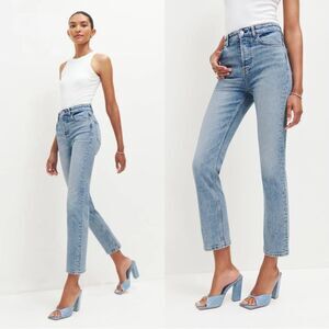 Reformation Cynthia Stretch High Rise Straight Jeans in Manitoba